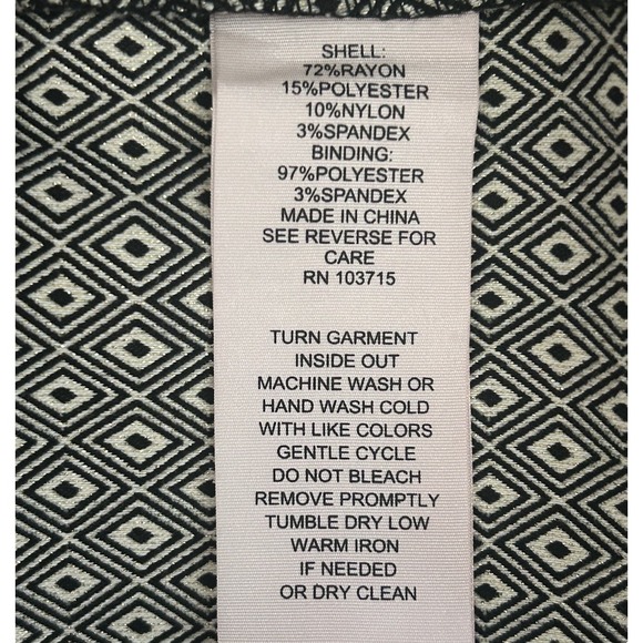 Nanette Lepore Womens Black Gold Jacquard Ankle Pants Front Slit Hem Size 6 NWT‎ - Picture 5 of 7